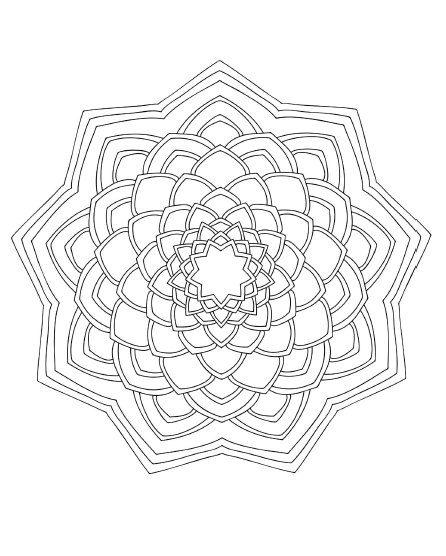 Adline 30-Day Burnout Recovery Mandala Journal